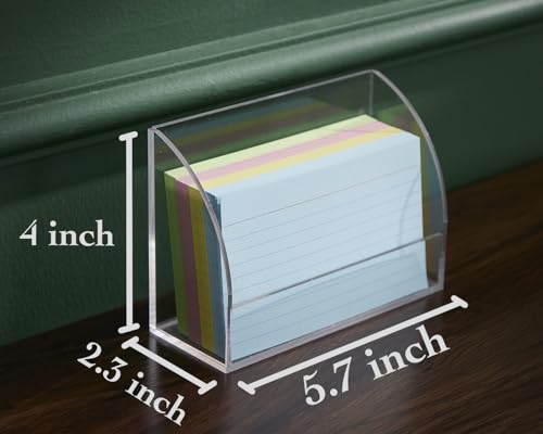 SEVENY 3x5 Acrylic Index Card Holder Business Card Display Stand, 1 Pack