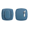 Royal Bagger Genuine Cowhide Leather Coin Purse for Women, Lychee Pattern Mini Change Pouch with Buckle Closure, Compact Accessory Bag 1603 (Blue) - color: Blue