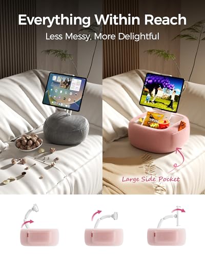 LULULOOK Tablet Pillow Stand for Kindle/iPad, Kindle Holder for Bed, Pink - color: Snug Pink