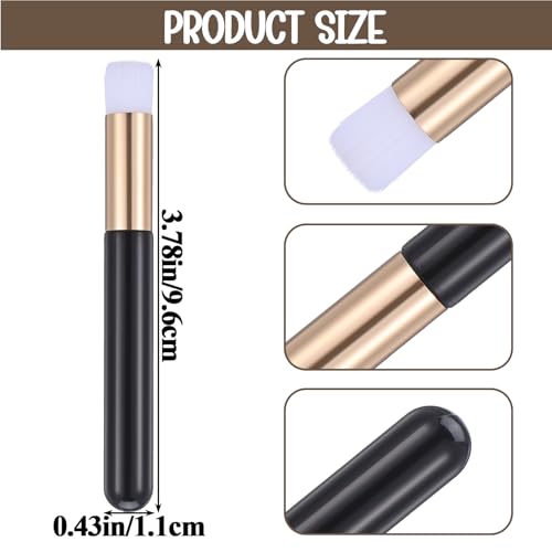 100 Pieces Lash Brushes for Cleaning, Lash Shampoo Brushes Eyelash Extension Cleansing Blackhead Removing Brush Nose Pore Deep Cleaning Facial Cleansing Brush (Black, 3.8Inch) - color: Black