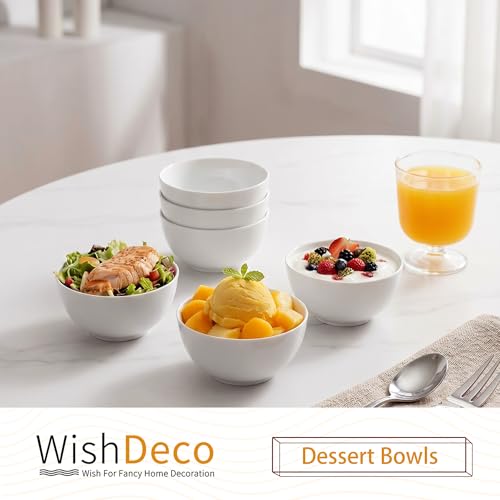 WishDeco Small Bowls Set of 6, Ceramic Dessert Bowls 10 oz - size: 10 oz