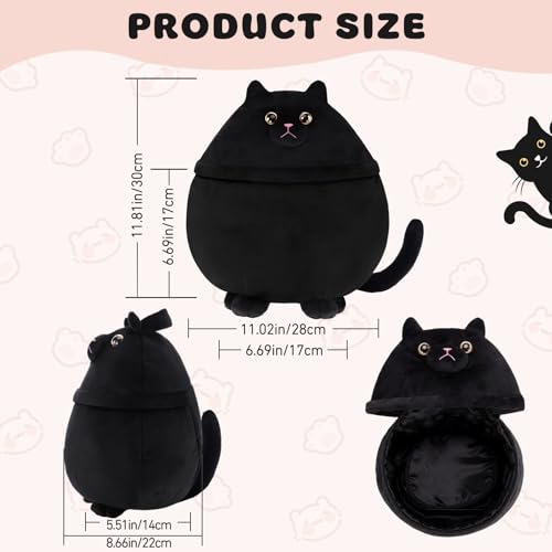 Funny Cat Makeup Bag, Large Cute Travel Toiletry Cosmetic Pouch Organizer - color: A-Cat-Black02