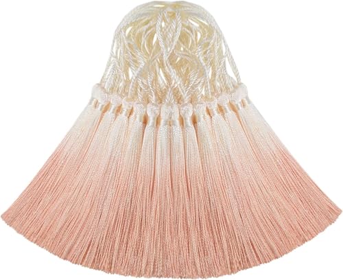 50Pcs 5 Inch Bulk Bookmark Tassel Kit for Graduation, Keychain(Beige Nude) - color: Beige&nude