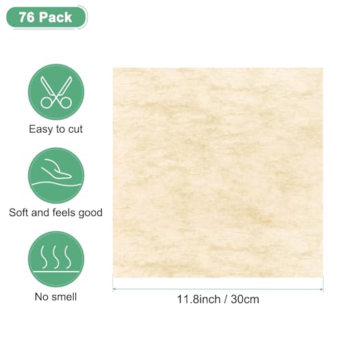 M METERXITY 76-Sheet Korean Cotton Wrapping Flower Paper, 11.8 Inch/ 30cm Waterproof Floral Wrapping Cotton Paper for Bouquets/Gift Packaging [Khaki] - color: Khaki