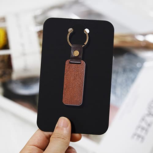 Temlum 3''x4.7'' Keychain Display Cards with Self-Sealing Bags, Black 100p - color: Black