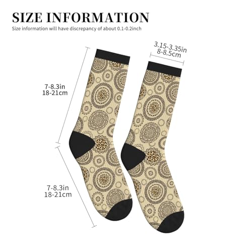 Crew Athletic Socks Funny Crazy Casual Sports Novelty Dress Socks for Women Men Running Hiking - color: Animal Geometry Print