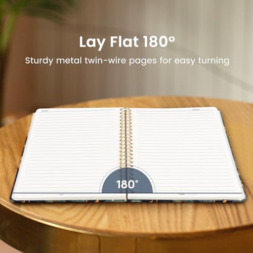 Taja Spiral Lined Journal for Women, Pretty Hardcover Journal Notebook, A5 - color: D-Crane