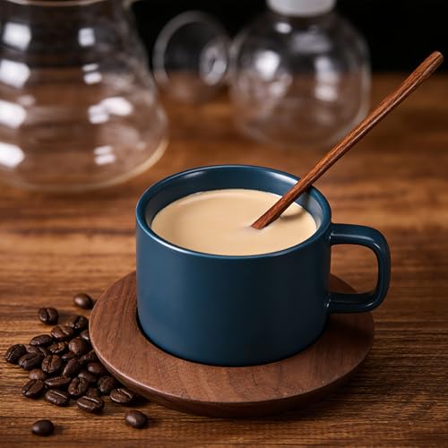 2pcs Long Wooden Spoon, 9.25in/23.5cm Long Handle Wood Honey Spoon