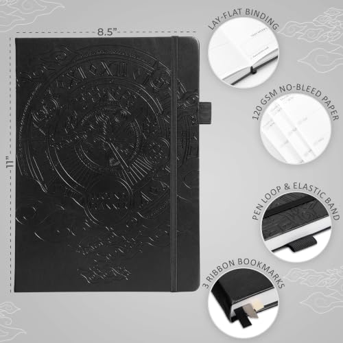Legend Planner Undated, Weekly & Daily Goal Journal, A4 Black - color: Black (Undated), size: A4 (8.2'' x 11'')