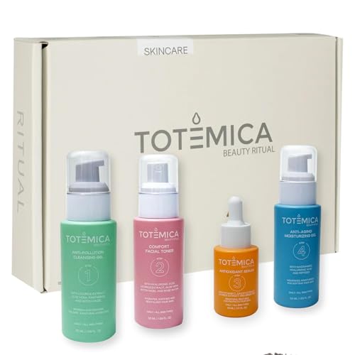 TOTEMICA PR Box 4-Step Skin Care Set, Cleanser, Toner, Serum & Moisturizer