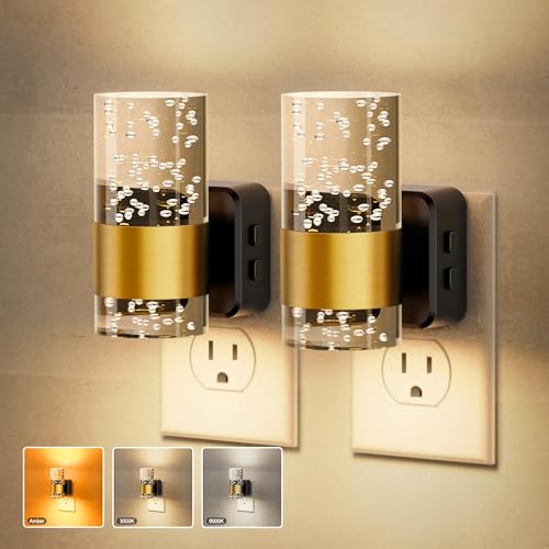 JandCase Night Lights Plug into Wall 2 Pack 3CCT Color Changing Night Light - color: Gold-3CCT, size: 2 Pack