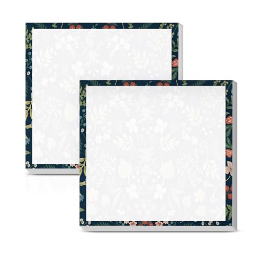 Sticky Notes 3x3 Inches, 2 Pads, Easy Post Cute Self-Stick Notes, Colorful Self Stick Notes Pads for Home Office Notebooks Accessories, Strong Adhesive Note Pad Green Flowers - color: Green Flowers
