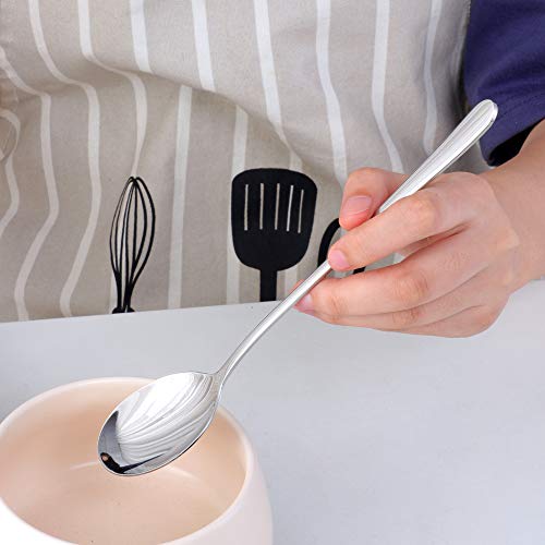 Buyer Star 5-pieces 5 Color Dinner Table Spoons 8-Inch Stainless Steel Metal Korean Soup Spoons - color: 5 color-A