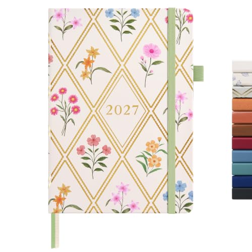 &And Per Se 2027 Planner, 12-Month Monthly & Weekly, 2027 Calendar Planner with 100gsm Paper, A5 Hardcover Faux Leather, 5.7" x 8" (Diamond Floral) - color: Diamond Floral, size: 5.7" x 8"(Jan 2027-Dec 2027)