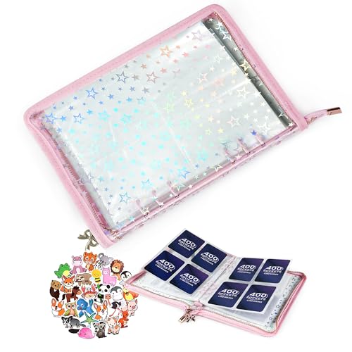 4 Pocket Card Binder for Girls, Cute A5 Clear Kpop Photocard Binder - color: A Pink, size: 4-Pocket