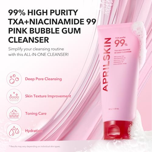APRILSKIN TXA Bubble Gum Cleanser with Pore Brush