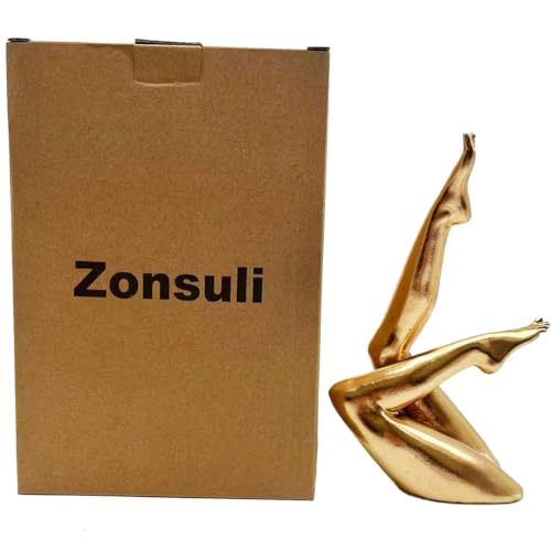 Golden Legs Sculpture Resin Statues Living Room Home Decor Bent Leg - color: Bent Leg