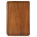 1 pcs 15"x 10" Solid Acacia Wood Serving Tray Rectangular Wooden Serving Platter Natural Wooden Board for Bar Coffee Party - size: 15x10 in