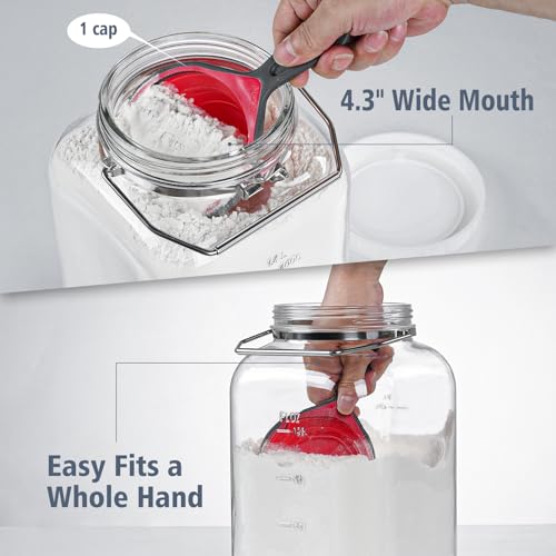 1.5 Gallon/5700 ML Glass Jar with Lid, Wide Mouth, Large Mason Jar, 2 Pack - size: 1.5 Gallon