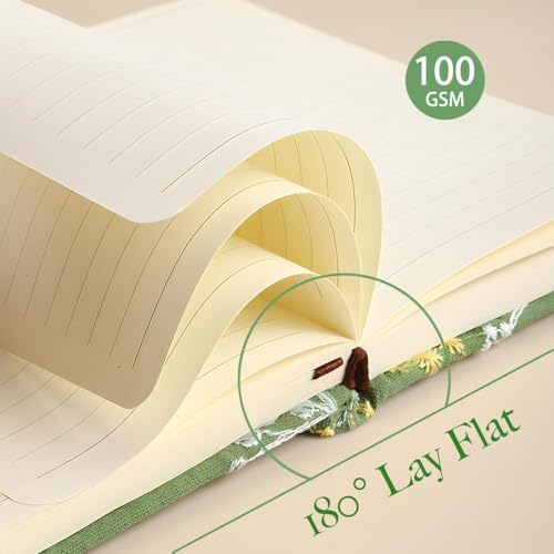 Embroidered Pocket Notebook for Women, A6 Mini Cloth Journal, Hardcover, 264 Pages, 4x6 Small Lined Notebook & Sketchbook, Beautiful Diary, Little Notepad, Apricot Yellow. - color: A6-Dandelion Apricot
