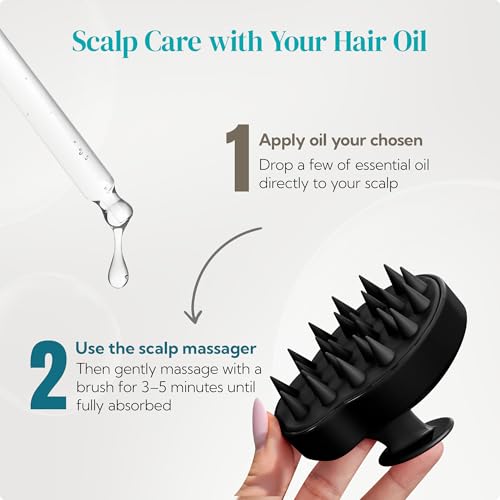 HEETA 2-Pack Large Scalp Massager Scrubber Shampoo Brush for Hair Growth - color: Purple & Black