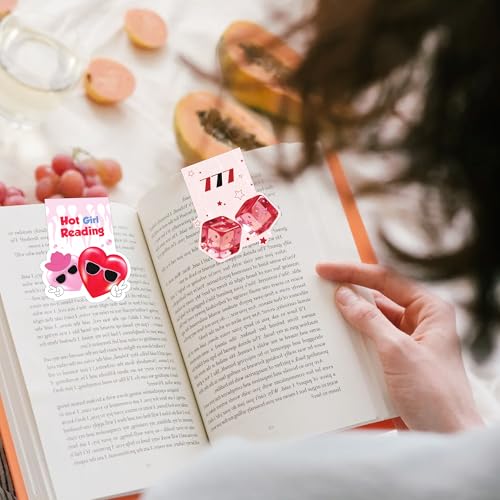 Cute Magnetic Bookmarks, Y2K Aesthetic Bookmark Page Clips - style: Y2K
