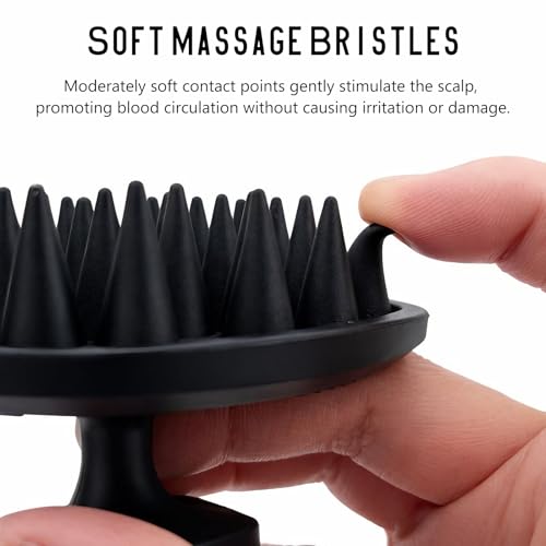 Silicone Scalp Scrubber Brush – Ergonomic Handheld Hair Cleanser & Exfoliating Head Massager for Gentle Scalp Care (1 Pack)