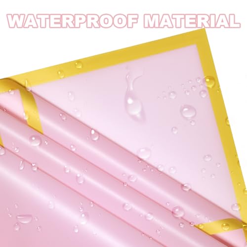 CCIJESW 20 Sheets Flower Bouquet Wrapping Paper Pink - color: 034-Transparent Pink