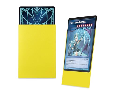 TitanShield Small Japanese Card Sleeves, Yellow (150 Sleeves) - Fits Yu-Gi-Oh - color: Yellow