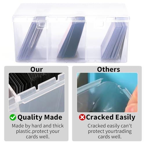 CDBXPRG Trading Card Storage Box with Dividers, Fit for Toploader,2 Pack - style: 2 Pack