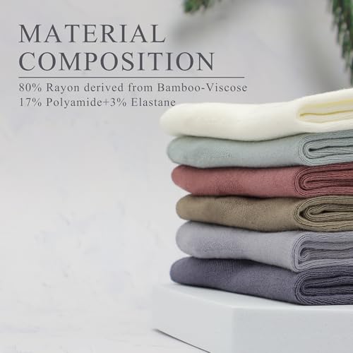 Women Thin Socks Rayon Bamboo Ankle Silky Quarter Anti Odor Casual Summer Socks 6 Pairs - color: Assorted 4, size: 8-11