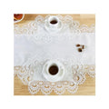 Lace Placemats Set of 2 Washable Off White 12x18inch - color: Carnation-white, size: 2pcs