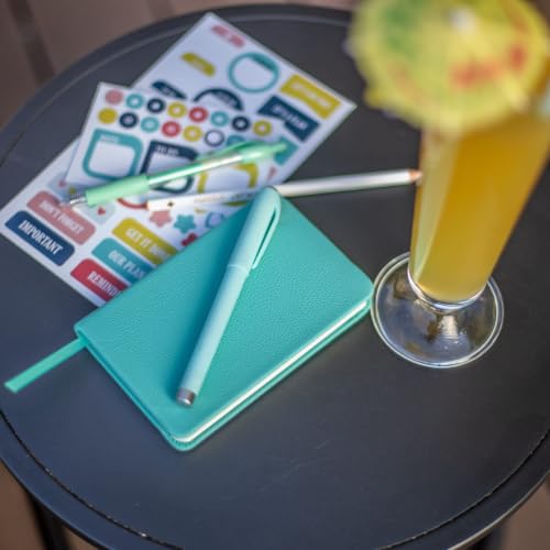 Leather Notebook, Writing Journal, Reef Blue - color: Reef Blue, size: Large