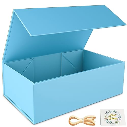 RYDDOY Blue Gift Box, 12x6x4'' Gift Boxes with Lids for Presents - color: Blue, size: 12 x 6 x 4 Inch