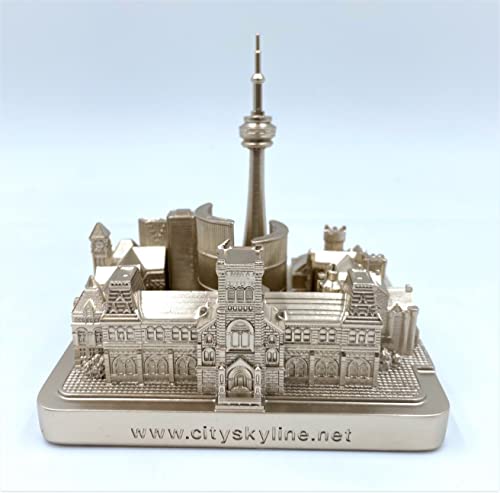 ZIZO Modern The World Landmarks Model Buildings City Skyline Statue for Home Decor for Boy Friends Gold 4" (Toronto) - color: Toronto