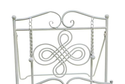 Tripar Swirl Design White Metal Cookbook Stand, for Use with Tablets, Catalogs, Cookbooks, Recipe Holders, Portable, Adjustable, Free Standing - color: White