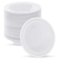 realluck 100pc Deep Bowl With White Background And Double Silver Edges - color: Silver, size: 100Pack
