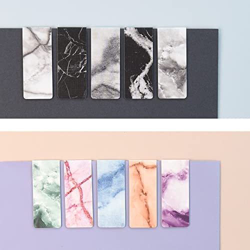Monolike Magnetic Bookmarks Marble ver.1 + ver.2, 10 Pieces - color: Marble Ver.1 + Ver.2