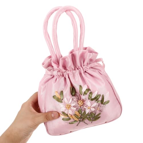 Holibanna Embroidered Floral Handbags Chinese Ethnic Drawstring Bag Purse