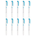Zebra B-WKT7-MCYA Highlighters, Mild Liner, Mild Cyan, 10 Pieces - color: cyan, size: 1 Count (Pack of 10)