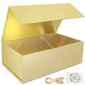 RYDDOY Gold Gift Box, 9.5x6x3'' Gift Boxes with Lids for Presents - color: Gold, size: 9.5 x 6 x 3 Inch