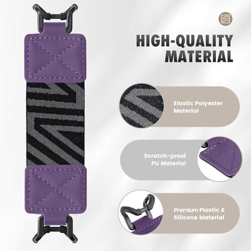 MoKo Security Hand-Strap for 6-8" Kindle eReaders Fire Tablets, Deep Purple - color: Deep Purple, style: Patterned Strap