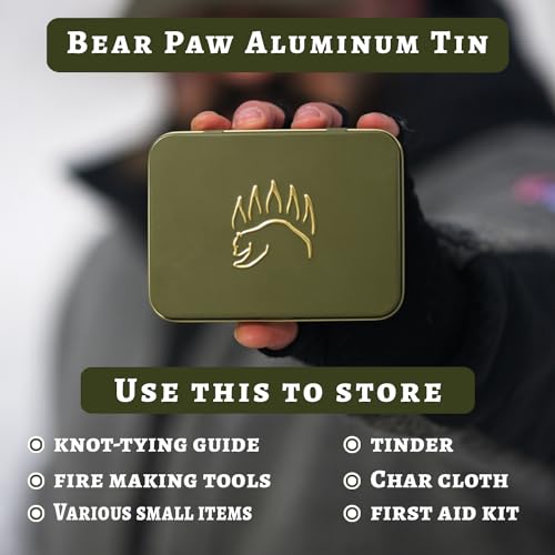 Knot Tying Kit | Camping & Outdoor Knots Edition - by The Bear Essentials Outdoors with Waterproof Knot Cards | for Survival, Camping, Backpacking, Hiking & Scouts - style: Regular + Large Cards Kit