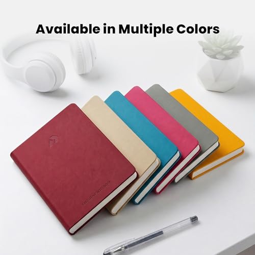 Nextnoid Lined Notebook Journal for Men - 120 GSM Thick Paper - 160 Pages - A5 Hardcover Notebook for Work - Ideal for Writing, Journaling, and Note-Taking (Black) - color: Black, style: Lined 160 Pages