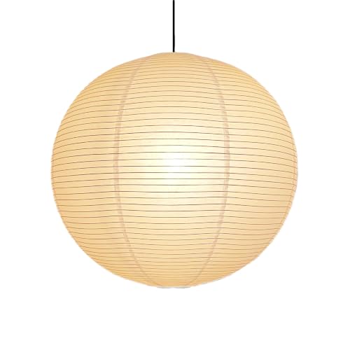(21.65inch) Large White Round Paper Lamp Shade, Chinese Foldable Pendant Lampshade,Ceiling Rice Paper Lantern Indoor Decor for Bedroom,Living Room
