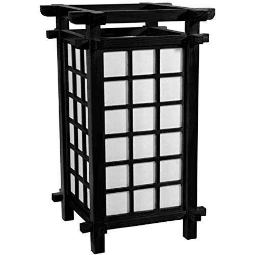 Red Lantern 17" Ido Lamp, Black - color: Black