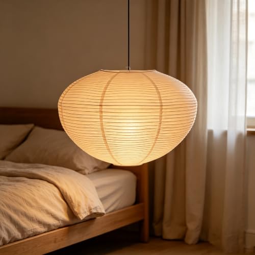 Hytsoeee(19.69Inch) Paper Lantern Lamp Shade,White Jewel Paper Lamp Shade,Foldable Handmade Ceiling Light Shade Suitable for Home Decor (19.69)