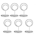 Jofefe 20pcs Mini Place Card Holders, Cute Table Number Holders, Classy Table Card Holder Table Picture Stands, Elegant Wire Photo Holder Menu Memo Clips, Idea for Wedding, Anniversary Party（Silver - color: Silver