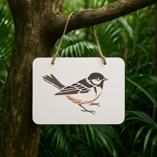 12Pcs Hummingbird Stencil PET Painting Templates Birds Inlay Border Stencils for Furniture Reusable DIY Craft for Wall Wood Fabric Canvas Paper Home Decor - color: bird