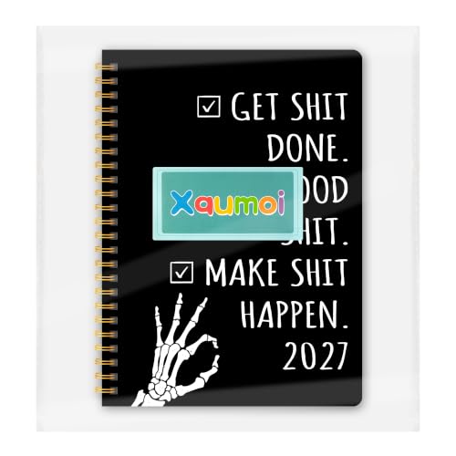 Xqumoi 2027 A5 Planner Skeleton Hand Sweary Weekly and Monthly Planner Gift - color: Skeleton Hand 2027, size: A5